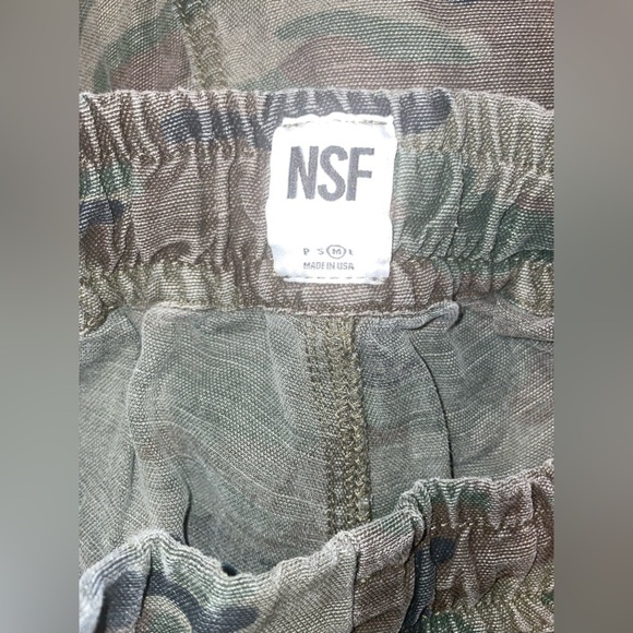 NSF Green Camo Harem Linen Blend Pants 💚 Medium - Picture 9 of 10